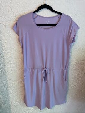 just be Lilac Drawstring Mini dress with Pockets